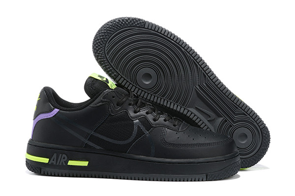 Women's Air Force 1 Low Top Black Shoes 055